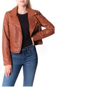 BlankNYC Good Vibes Faux Leather Moto Jacket